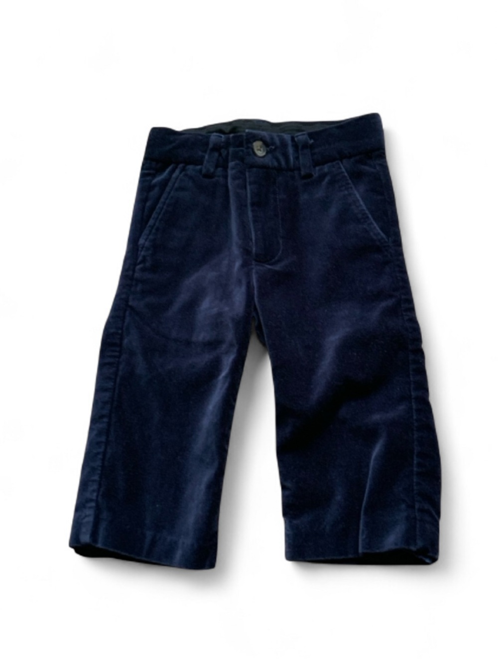 Janie & Jack Navy Velvet Dress Pants Baby Boy 6-12M